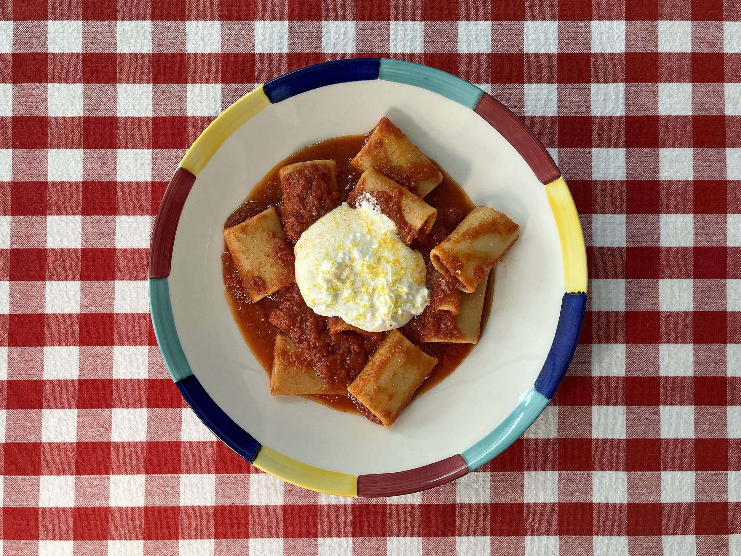 Paccheri with nduja